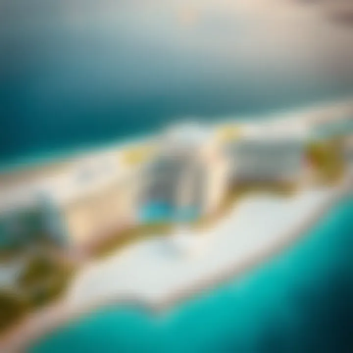 Aerial View of 8 Palm Jumeirah Aerial view showcasing the stunning architecture of 8 Palm Jumeirah