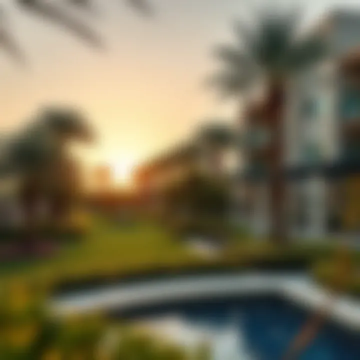 Beautiful Landscaped Gardens of 8 Palm Jumeirah Beautiful landscaped gardens at 8 Palm Jumeirah