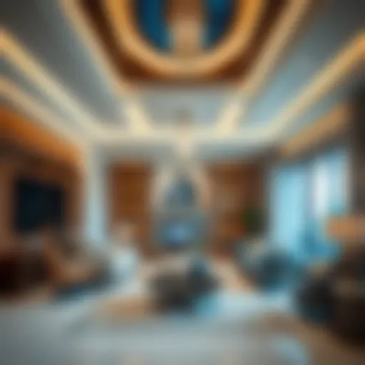 A stunning interior showcasing a blend of modern and traditional decor elements found in Dubai homes.