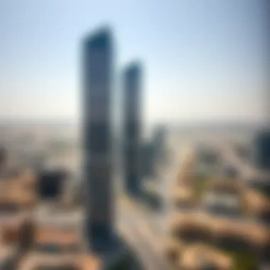 Panoramic view of the surrounding area highlighting urban development