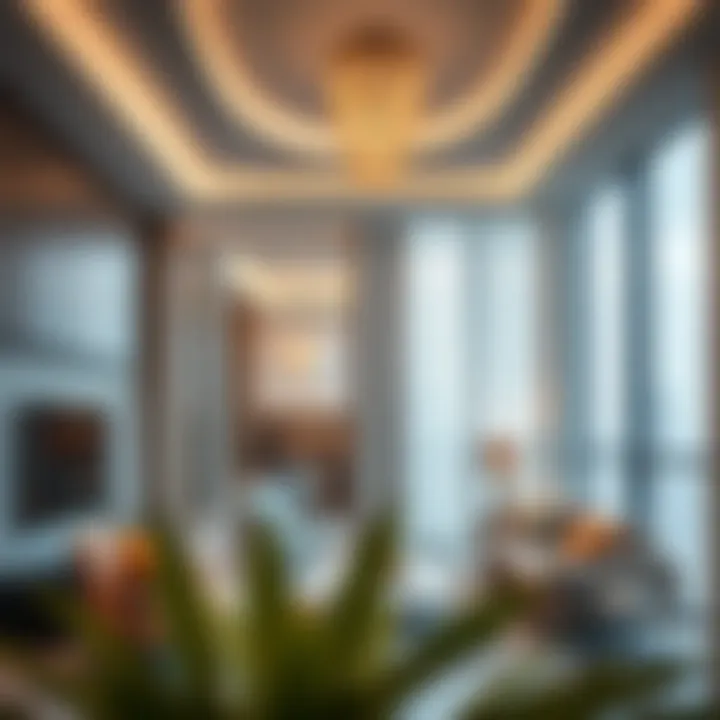 Contemporary Interior Spaces of the Tower Interior design of a modern unit in Ajman Nuaimiya Tower