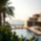 Scenic view of Al Dana Island showcasing luxury villas and waterfront