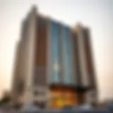 Stunning architectural facade of Al Khail Gate Building 33