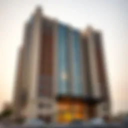 Stunning architectural facade of Al Khail Gate Building 33