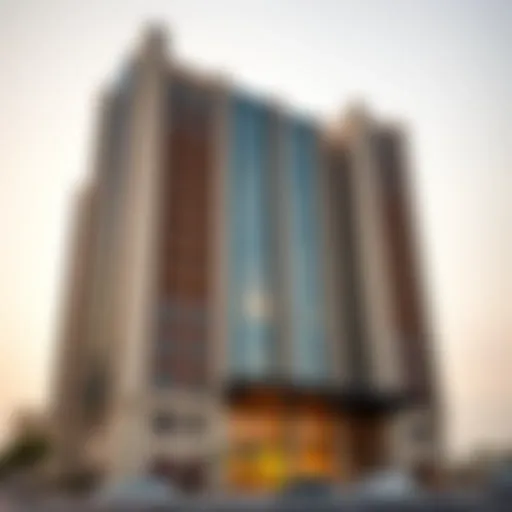 Stunning architectural facade of Al Khail Gate Building 33