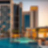 Elegant exterior view of Al Raha Beach Hotel