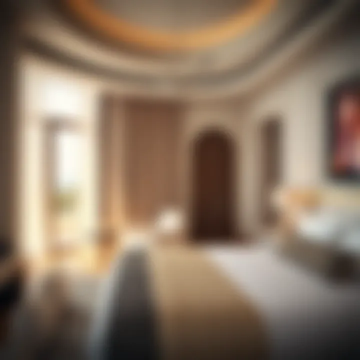 Luxurious guest room at Al Raha Beach Hotel