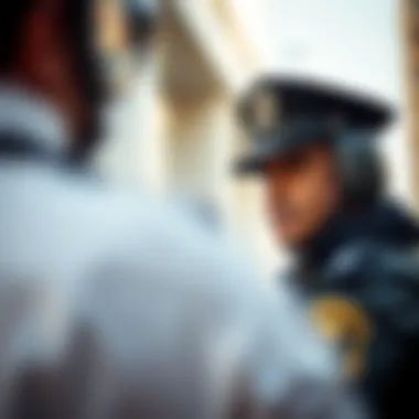 A police officer engaging with the community