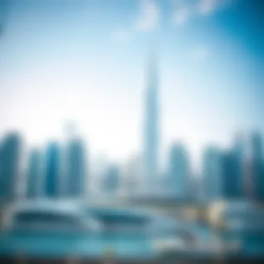 A skyline view of Dubai showcasing modern architecture