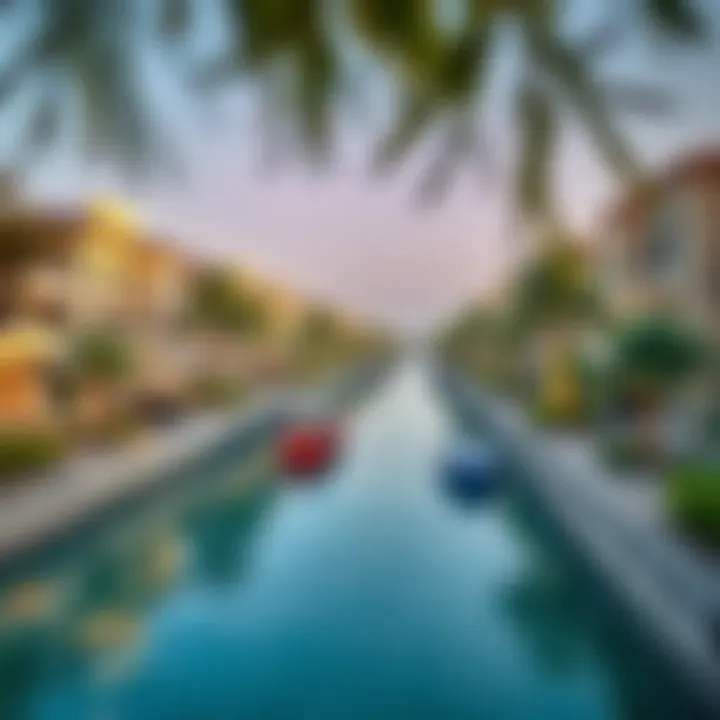 Vibrant Community Along the Canal Vibrant community along the Dubai canal