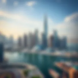 Stunning skyline view of Business Bay showcasing modern architecture