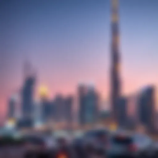 Stunning skyline view of Dubai featuring towering skyscrapers