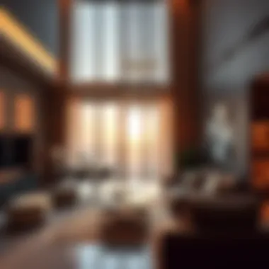 Modern living spaces inside Dunya Tower