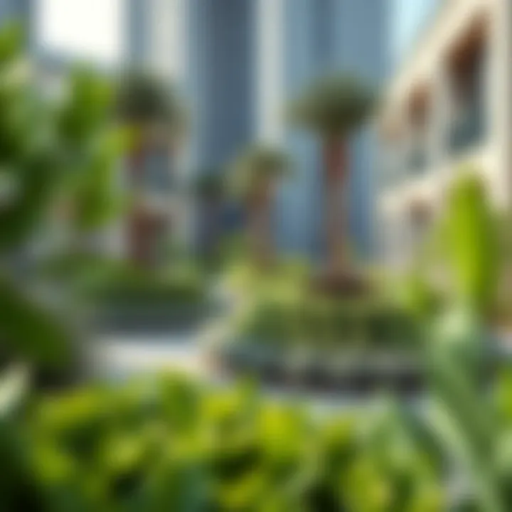 Lush green surroundings and landscaped gardens at Elora Emaar