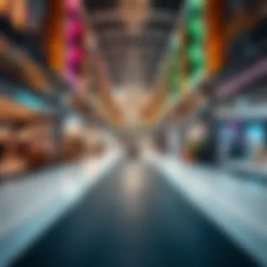 Diverse retail options in a contemporary shopping center