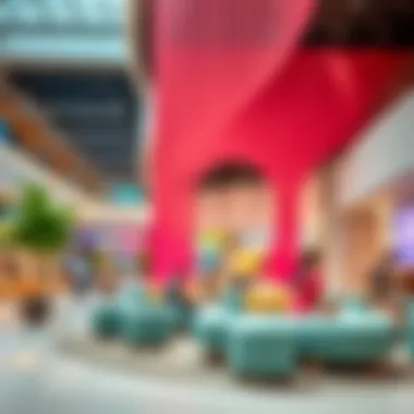 Vibrant social spaces within a new mall