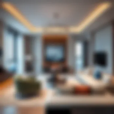 Sophisticated Living Room Design at Equiti Residence Luxurious living room interior at Equiti Residence