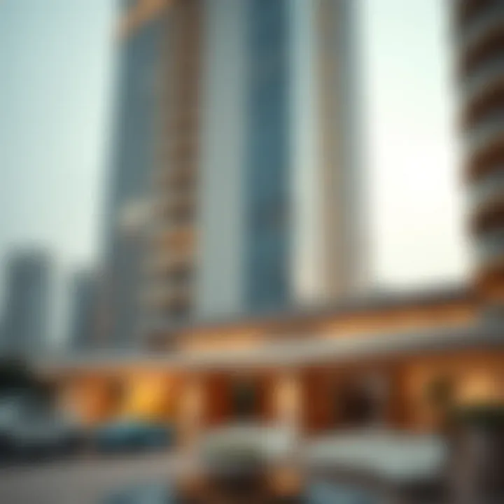 Architectural details and design elements of Afamia Tower 2