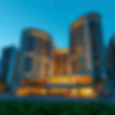 Stunning exterior view of Afamia Tower 2 showcasing modern architecture