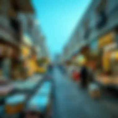 A vibrant local market showcasing various products in Dubai