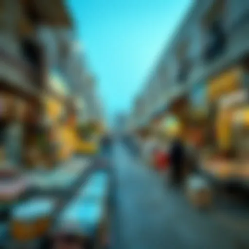 A vibrant local market showcasing various products in Dubai