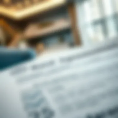 Close-up of a rental agreement for a studio apartment