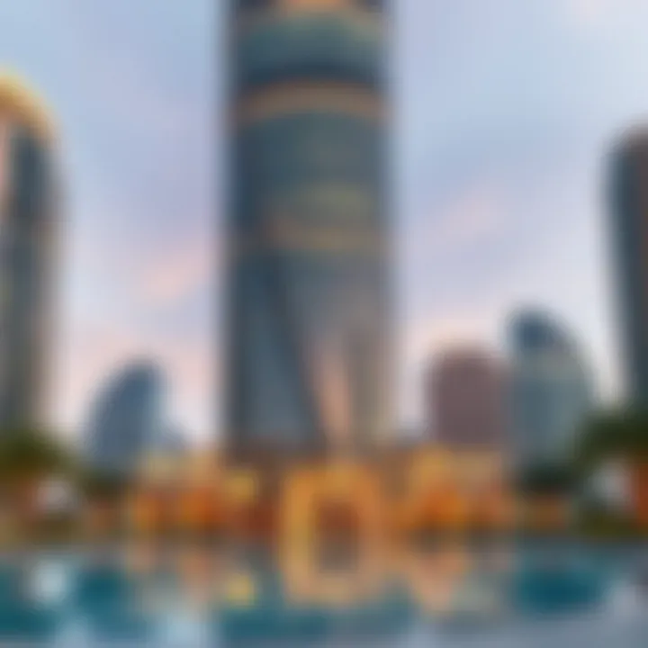 Modern architectural design of Al Habtoor Tower
