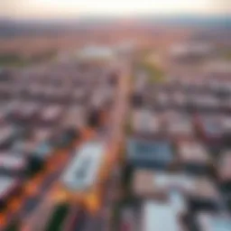 Aerial view of Al-Naimia showcasing its urban development