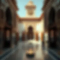 Stunning view of traditional Arabian architecture with intricate designs