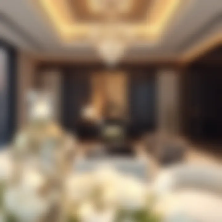 Sophisticated Interior Design at Azizi Mina Elegant interior of a luxury apartment