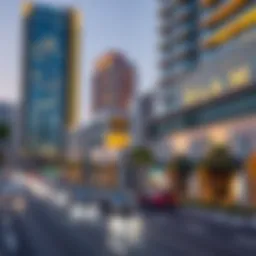 A vibrant view of Sheikh Zayed Road showcasing modern architecture.