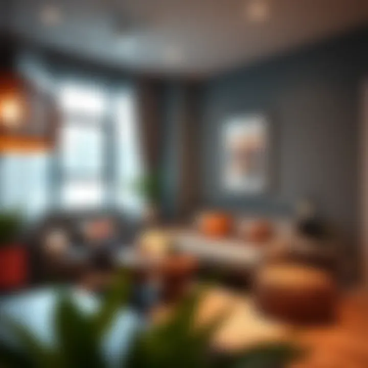 Stylish Shared Living Space Cozy and stylish shared living space interior.