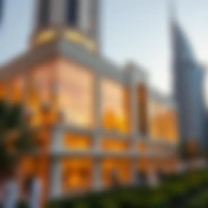 Architectural details of برج الدانة showcasing modern design