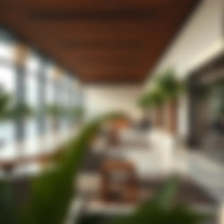 Communal spaces within برج الدانة promoting community interaction