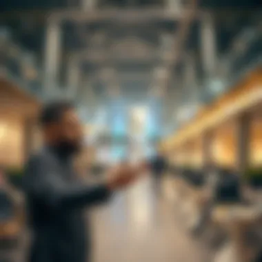 Business Discussion in Dubai Free Zone Businessman discussing opportunities in a Dubai free zone