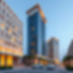 A stunning architectural view of the Design District in Dubai