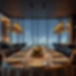 A luxurious dining setup showcasing DIFC's culinary elegance