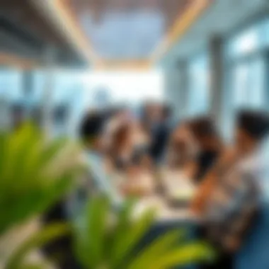 Dynamic Business Environment in DMCC JLT A bustling business meeting in DMCC JLT