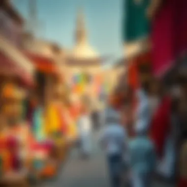 Dubai Souk: A Cultural Mosaic Vibrant souk filled with colorful textiles and spices
