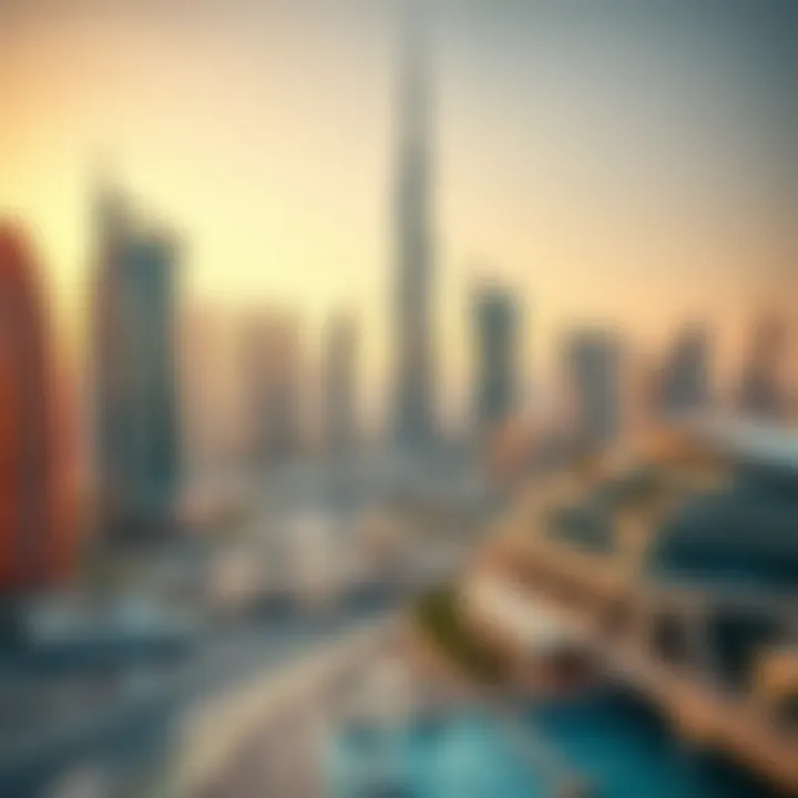 Dubai's New Downtown Skyline Stunning skyline of Dubai's New Downtown showcasing architectural marvels