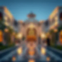 Luxurious resort entrance in Dubai