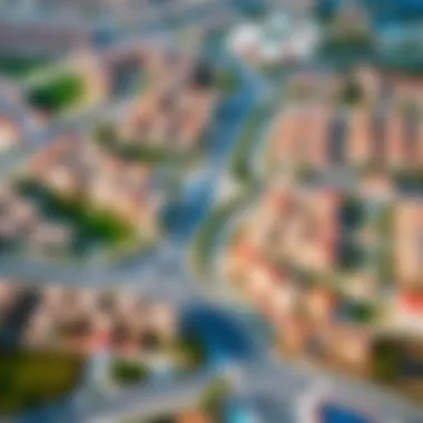 Community Development Overview Aerial view of a developed community by Fakhruddin Properties