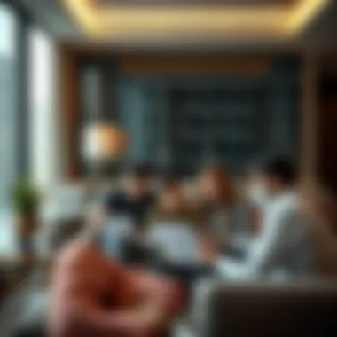 A family reviewing lease agreements in a modern Dubai apartment