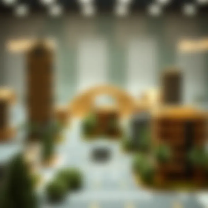 Influence of مدينة مول on Urban Planning Urban planning model highlighting مدينة مول's influence on surroundings