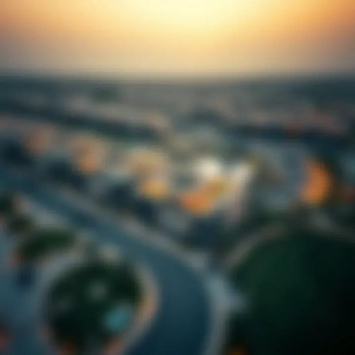 Aerial View of District One Villas Aerial view of Mohammed Bin Rashid City District One showcasing its luxurious villas