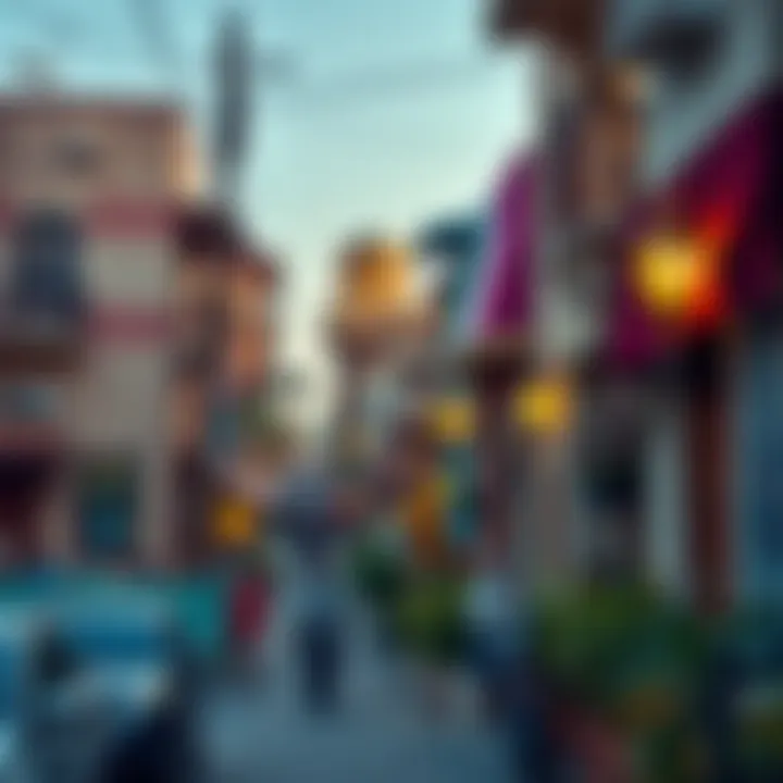 A vibrant neighborhood in Dubai reflecting local culture and lifestyle