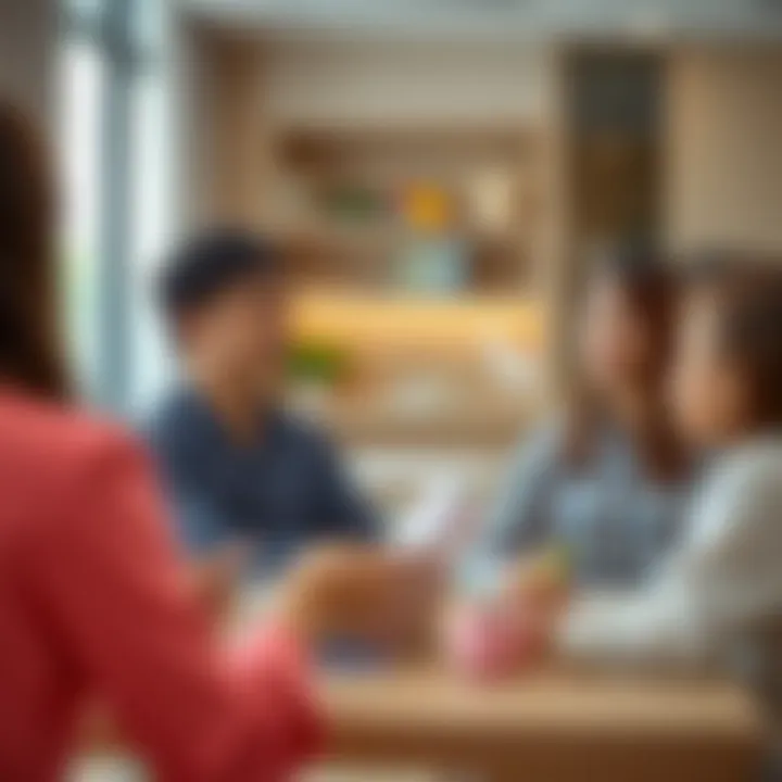 Parental Consultation on Education Parents discussing nursery options in Palm Jumeirah