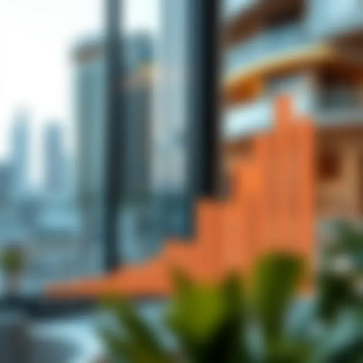 Graph depicting current trends in Dubai's real estate market