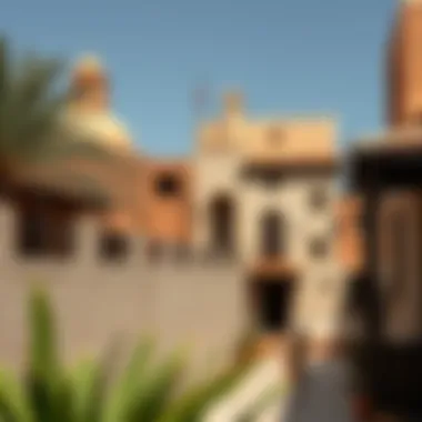 Traditional Architecture of Dubai's Oldest District Scenic view of Dubai's oldest district showcasing traditional architecture