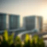 Stunning Architecture of Radisson Yas Island Panoramic view of Radisson Yas Island showcasing its modern architecture